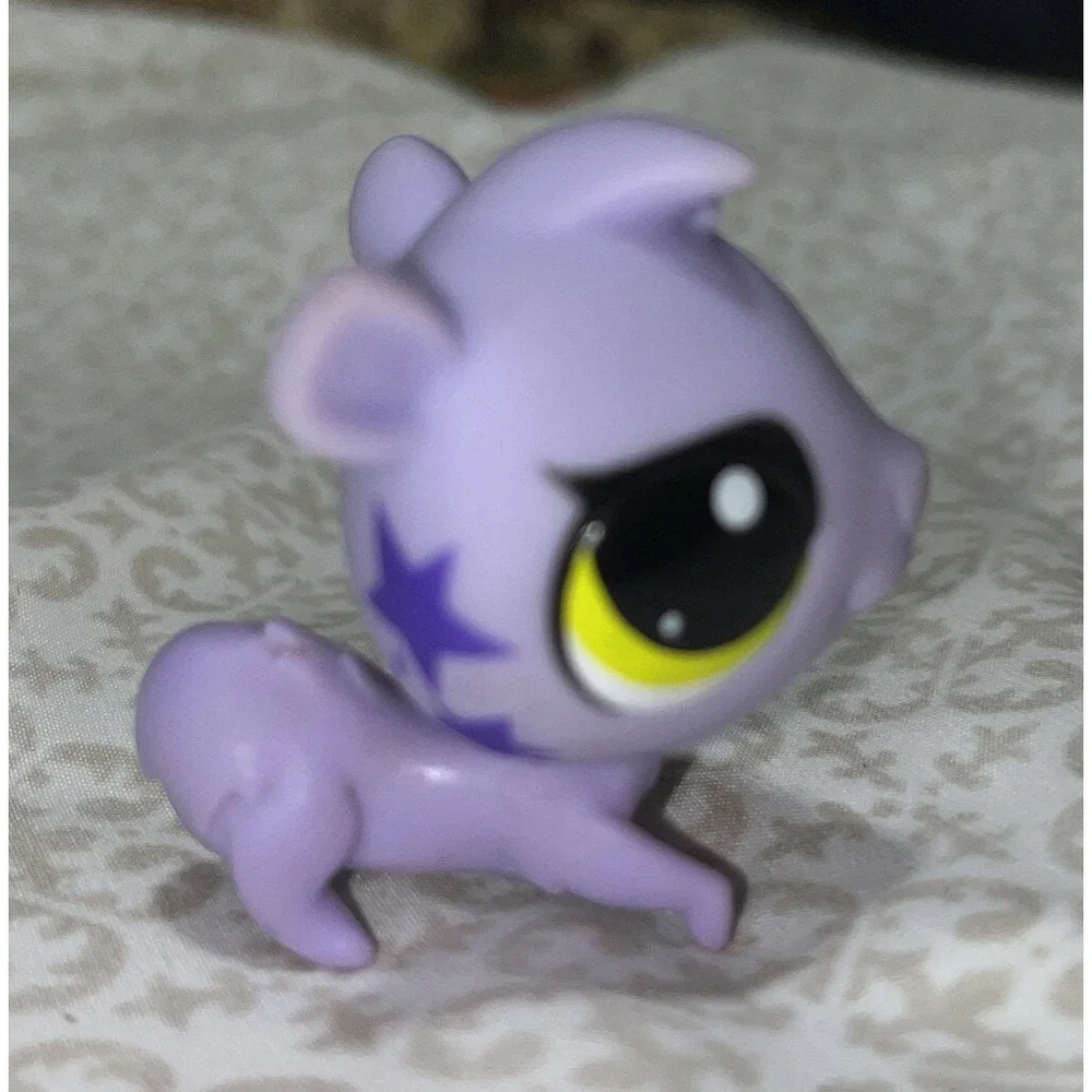 LPS Guinea Pig 3510 Littlest Pet Shop #3510 Stars Purple Yellow Eyes 2